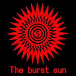 太陽-【The burst sun】=はじける太陽15cmサーフィンステッカー2