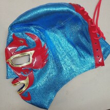 初代　ドスカラス　水色ラメ　試合用マスク　メキシカンマスク　飛鳥　ウンベルトモデル_画像4