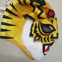 タイガーマスク牙付き　黄色エスポンハ　応援用マスク　コレクション　メキシカンマスク　虎_画像4