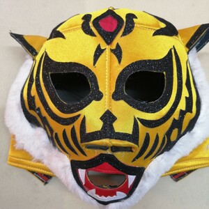 タイガーマスク牙付き　黄色エスポンハ　応援用マスク　コレクション　メキシカンマスク　虎