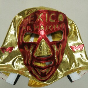 ミルマスカラス　ゴールド特殊　オーバーマスク　MEXICO milmascaras 昭和レトロ　プエブラモデル