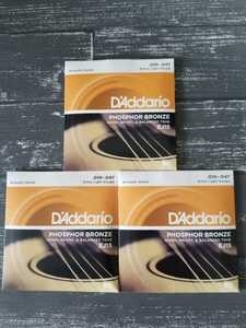 新品　D'Addario ダダリオ アコースティックギター弦 EJ15　3セット