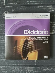 新品　D'Addario ダダリオ アコースティックギター弦 EJ13