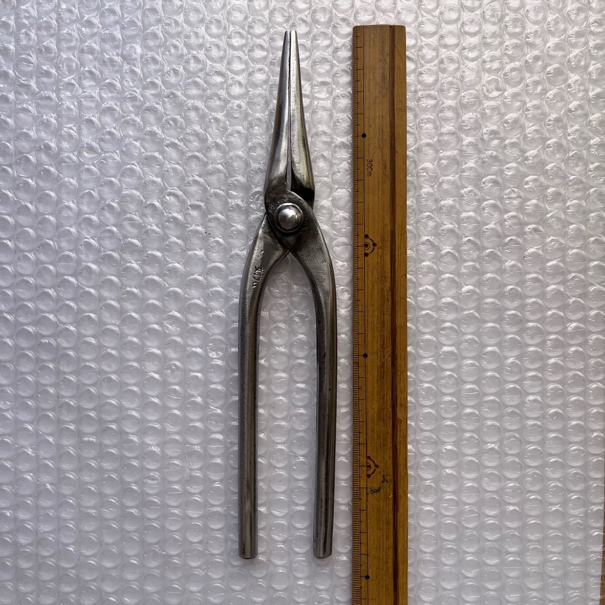 美品!小倉 ハガネヤ 一文字 90 板金つかみ メッキ 建築板金-