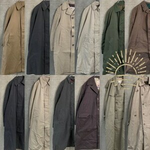 12着 ロングコートMIX Men's M~XL LondonFog US古着 ユーロ古着 ステンカラー トレンチ 検品済 SRC古着卸 セット まとめ 仕入れ 卸売り