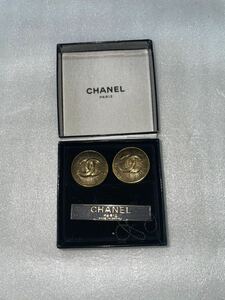 1円スタート　CHANEL イヤリング　シャネル シャネルココ ゴールドイヤリング 箱付き 