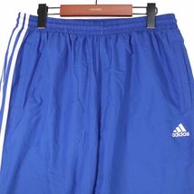 【新品 未使用】 adidas アディダス 秋冬 ロゴプリント★ 裏起毛 サルエル テーパード パンツ Sz.O　メンズ 大きいサイズ　E3B00719_A#Q_画像2