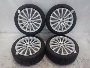 ☆21年製 バリ山☆BR9 BM9 レガシィ☆ 5H 100 7.5J +55 18インチ スバル純正 アルミホイール タイヤ 225/45R18 PIRELLI 4本