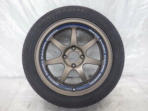 ①☆1本☆22年製 バリ山☆ 4H 100 7JJ +38 15インチ 社外品 WEDS SPORT RACING WHEEL アルミホイール タイヤ 195/50R15 KENDA RADIAL 1本