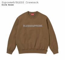 Supreme 23fw Week12 BLESS Crewneck Olive Brown L シュプリーム ブレス クルーネック オリーブ ブラウン ラージ 送料無料 新品 全タグ付_画像1