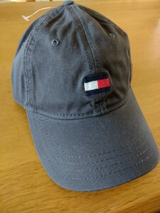 USA購入 TOMMY HILFIGER トミーヒルフィガー キャップ 帽子 コットン チャコール グレー 新品未使用