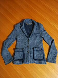 *8%OFF* free shipping *MARC BY MARC JACOBS* jacket /XS/ navy series / knitted / tailored / old clothes woman /USED