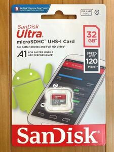 SanDisk microSD 32GB 新品 マイクロSDカード　1枚　120MB/