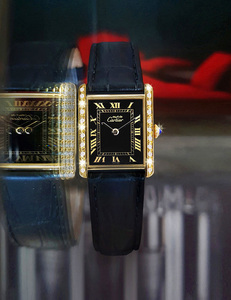 【CARTIER】カルティエヴェルメイユタンク★“高級!天然ダイヤ"ベゼル★レディース腕時計【新品仕上げ】