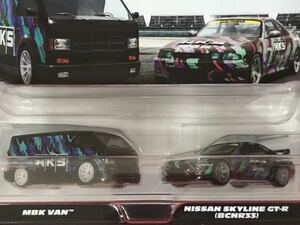 即決 ホットウィール プレミアム 2パック NISSAN SKYLINE GT-R BCNR33 MBX VAN HotWheels 日産 スカイライン GTR MBXバン HKS ADVAN 未開封