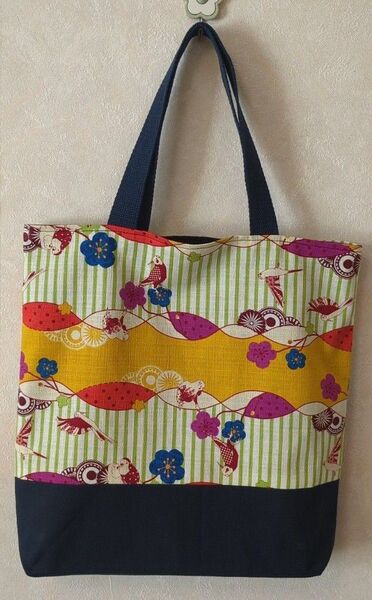 トートバッグ(ハンドメイド)古澤ナオ 鳥の絵柄