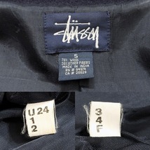 90s OLD STUSSY オールド ステューシー ウール シャツ ジャケット CPO 紺タグ 90年代_画像9