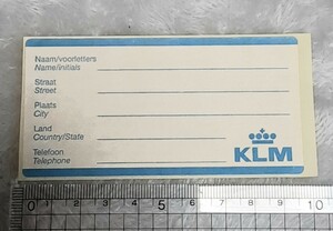 KLMロイヤルダッチ航空バゲッジタグステッカー