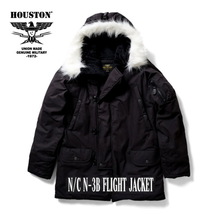 特価　HOUSTON　N/C　N-3B　FLIGHT JACKET　黒　Mサイズ　ブルゾン　ミリタリー　フライトジャケット　51110　20231116-1_画像1