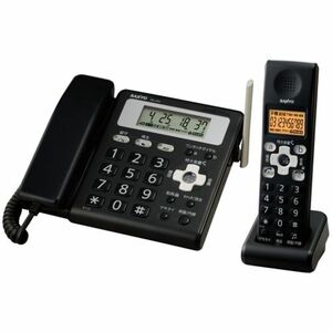 SANYO デジタルコードレス 留守番電話機 子機1台 シャドウブラック TEL-DJ2(K)