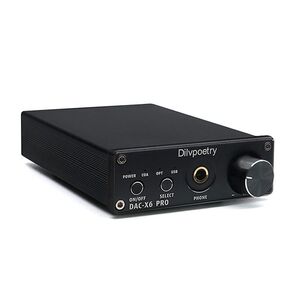 Dilvpoetry DAC-X6pro USB DAC ヘッドホンアンプ 24Bit/192kHz 450mW 6.35mm出力 光同軸d