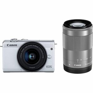 Canon ミラーレス一眼カメラ EOS M200 ダブルズームキット ホワイト EOSM200WH-WZK