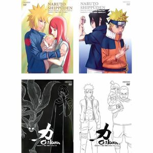 NARUTO ナルト 疾風伝 特別編 ナルト誕生・宿命の二人・力-Chikara- 黒・白 レンタル落ち 全4巻セット マーケットプレイスD