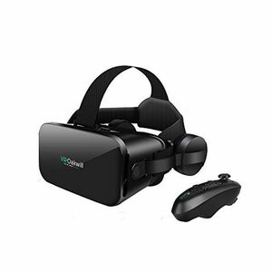 最新 VRゴーグル VRヘッドセット VRヘッドマウントディスプレイ 3D スマホVR ヘッドホン付き モバイル型 瞳孔/焦点調節 非球面光