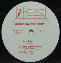 ◆ HERBIE HARPER Sextet ◆ Mode LP-100 (gray:dg) ◆ P_画像3