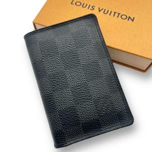 LOUIS VUITTON ルイヴィトン オーガナイザー ドゥ ポッシュ カードケース パスケース ダミエ グラフィット 定期 名刺