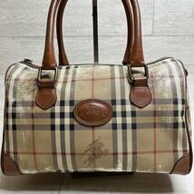 1円【入手困難品】BURBERRY バーバリー トートバッグ ブリーフケース ハンドバックA4 2way レザー メンズ レディース ノバチェックホース_画像2