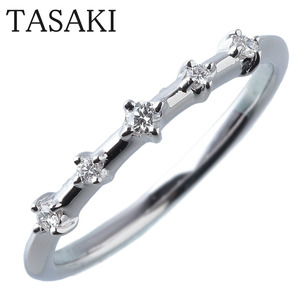 タサキ ダイヤ リング 0.06ct 10.5号～11号 750WG 新品仕上げ済 田崎真珠 TASAKI【14876】