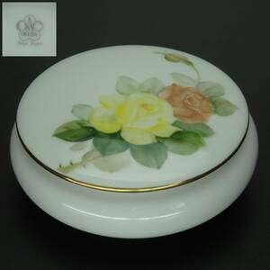 １９５０年代　プレミア大倉陶園　薔薇絵蓋物　小物入れ　ハンドペイント　ビンテージ　