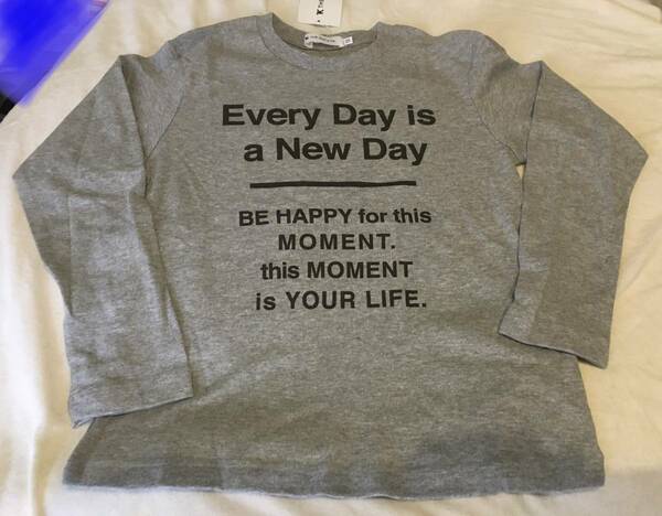 ラスト　新品　THE SHOP TK　EVERYDAY ロゴ長袖Tシャツ　グレー(012)　13(130cm)　定価1430円