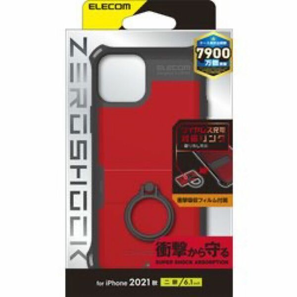 iPhone14,13用 ELECOM PM-A21BZERORRD RED