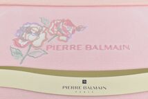 (661P 1121M15) 1円～ 未使用 PIERRE BALMAIN 綿毛布 140×200ｃｍ ブランケット バラ ピンク 寝具_画像3