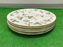 【中古品】『11-075』WEDGWOOD ウェッジウッド WILD STRAWBERRY R4406 大皿 プレート 7枚まとめ_画像7