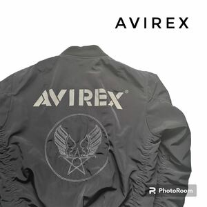 AVIREX｜アヴィレックス　ma-1フライトジャケット　ミリタリー　ビックロゴ