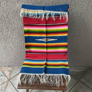 希少美品！70's〜メキシカンラグ　サラぺ　ヴィンテージインテリア雑貨/navajo50's60’s店舗什器ネイティブアメリカン古着ナバホチマヨ