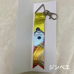 【未使用】ONE PIECE ジンベエ リボンキーホルダー お台場冒険王