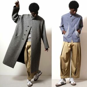 美品 SAGE NATION セイジネーション BOX PLEAT TROUSER SAND ボックスプリーツ トラウザー バルーンパンツ M/Lの画像3