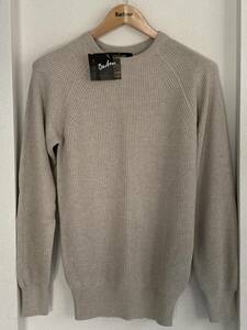 未使用新品 Barbour Super Soft Sweater (2000年製) XSサイズ (バブアー ビンテージ スーパーソフトセーター リネン色)