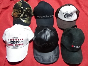 ☆　MENS CAP 帽子6個セット ニューエラ　ステューシー　ディーゼル　OWSLA　NEW ERA　stussy　NCNR　キャップ　黒/白/金/茶デザイン様々