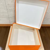 TA-064★１円～中古現状品 【 HERMES エルメス】 空箱 42cm×42cm×17cm ★ 保存箱 バッグ収納 バーキン ケリー オレンジBOX オレンジ 箱 _画像8