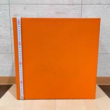 TA-064★１円～中古現状品 【 HERMES エルメス】 空箱 42cm×42cm×17cm ★ 保存箱 バッグ収納 バーキン ケリー オレンジBOX オレンジ 箱 _画像2