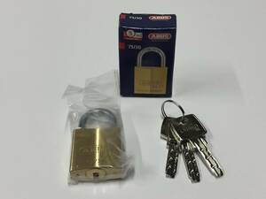 A20251)ABUS EC75-30KA brass south capital pills key 3ps.@ attaching unused goods * several equipped 