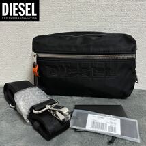 新品 未使用 タグ付き ★定価23,100円 DIESEL ディーゼル ロゴ 2way クロスボディバッグ ショルダーバッグ クラッチバッグ ブラック 14_画像1