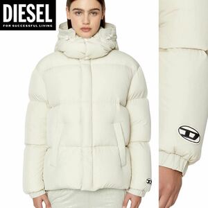 新品 未使用 タグ付き ★定価66,000円 DIESEL ディーゼル レディース Sサイズ Dロゴ リアルダウン ジャケット 軽量ナイロン アウター 02