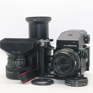 美品 ZENZA BRONICA ETRS ETR S AE-Ⅱファインダー グリップ 120フィルムバック ZENZANON MC 50mm f2.8 / 75mm f2.8 / 250mm f5.6