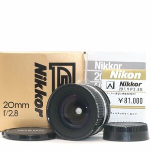 美品 箱付き Nikon Nikkor Ai-S Ais 20mm f/2.8 広角 単焦点 マニュアル オールドレンズ